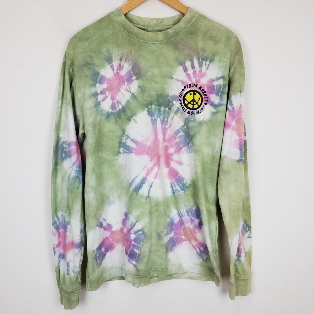 Chinatown Market x Smiley Originals Peace Movement Tie-Dye Long Sleeve T-shirt